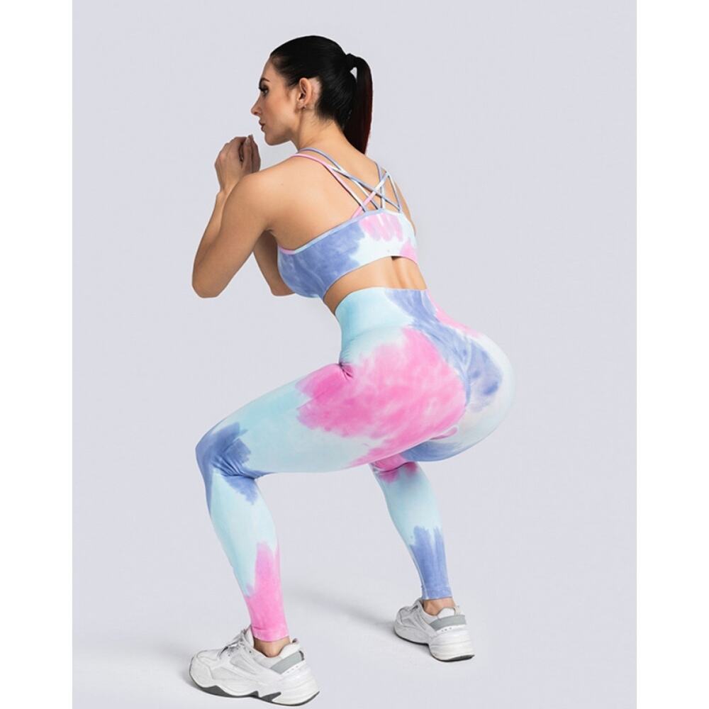 Leggings Size Medium Scrunch Bum Full Length High rise, new highwaist tie dye